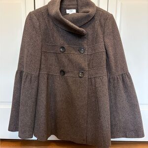 Ann Taylor LOFT Brown Wool Blend Coat